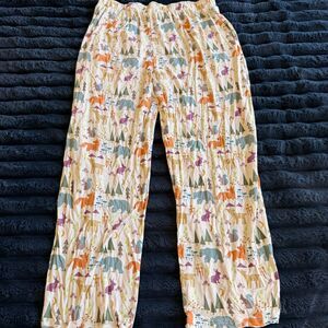 Emerson Women's Bamboo Sleepwear Pajama Pants Woodland Animal Print Size Large